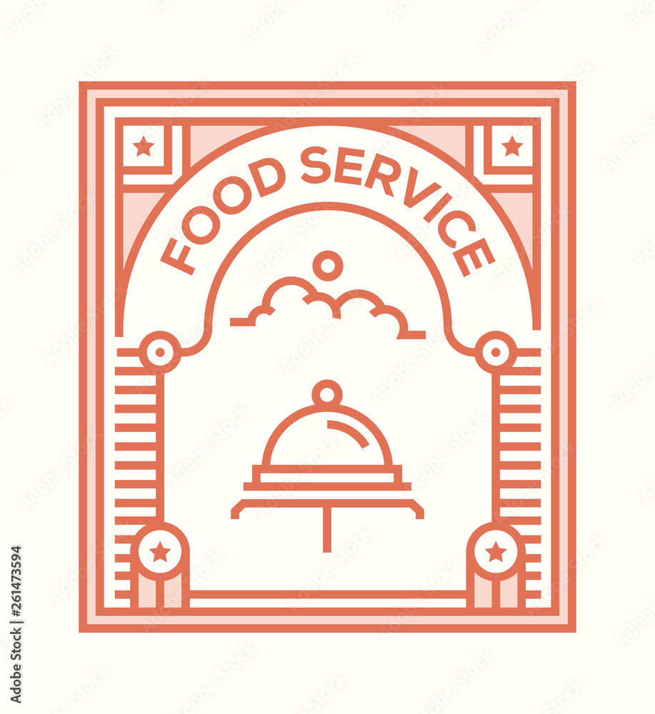 Sticker food service icon concept