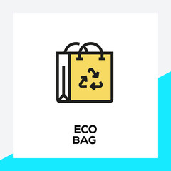 ECO BAG LINE ICON SET