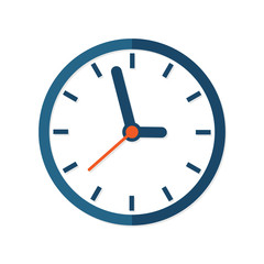Clock sign icon in flat style. Time management vector illustration on white isolated background. Timer business concept.