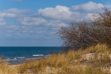 Fototapeta na wymiar Usedom baltic sea sunny day beach