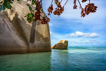Photo sur Plexiglas Anse Source D'Agent, île de La Digue, Seychelles Paradise beach at anse source d'argent on the seychelles 55