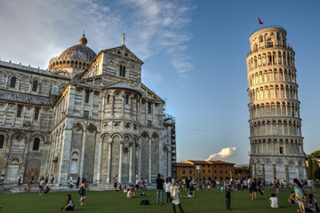 A view of famous Leaning tower of Pisa, Italy