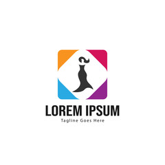 Fashion logo template design. Fashion building logo with modern frame