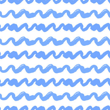 Seamless pattern with hand drawn brush strokes.