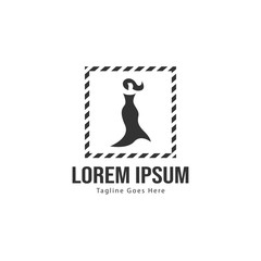 Fashion logo template design. Fashion building logo with modern frame