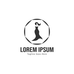 Fashion logo template design. Fashion building logo with modern frame