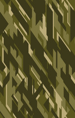 Abstract Vector Military Camouflage Background for Army Clothing.