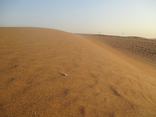 Sand dunes in Sahara desert