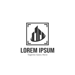 Obraz premium Building logo template design. minimalist building logo with modern frame