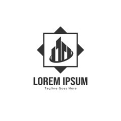 Building logo template design. minimalist building logo with modern frame