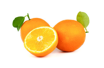 Fototapeta na wymiar Navel Orange isolated on white background.