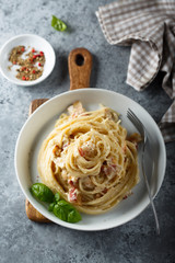 Homemade pasta Carbonara