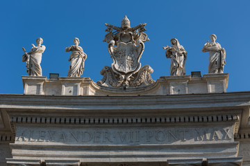 Fototapeta na wymiar A view of Saint Peter's Square (Piazza San Pietro)