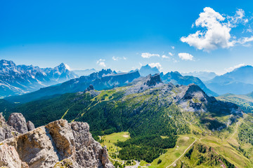 Obraz premium Breathtaking view of the Cortina Dolomites. Unique show. Italy