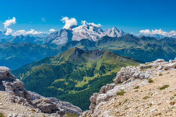 Fototapeta na wymiar Breathtaking view of the Cortina Dolomites. Unique show. Italy