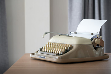 Retro style typewriter in studio