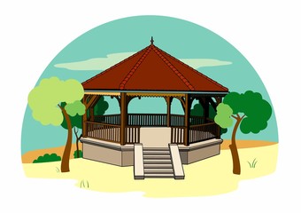 Bandstand in the landscape