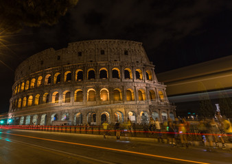 A night view of Colloseum rome italy