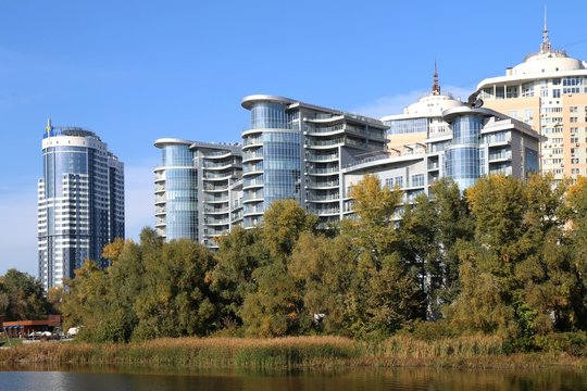 kiev, kyiv, dniepr, river, city, skyline, water, architecture, building, cityscape, urban, reflection, buildings, bridge, panorama, new, view,	