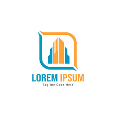 Real estate logo template design. minimalist Real estate logo with modern frame