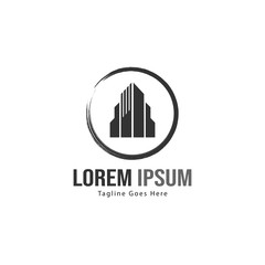 Real estate logo template design. minimalist Real estate logo with modern frame