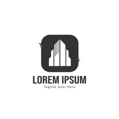 Real estate logo template design. minimalist Real estate logo with modern frame