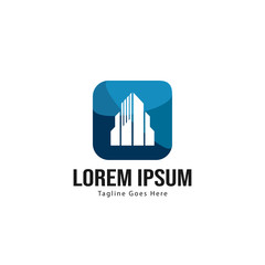 Real estate logo template design. minimalist Real estate logo with modern frame