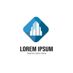 Real estate logo template design. minimalist Real estate logo with modern frame