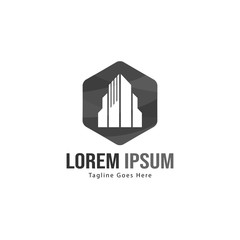 Real estate logo template design. minimalist Real estate logo with modern frame