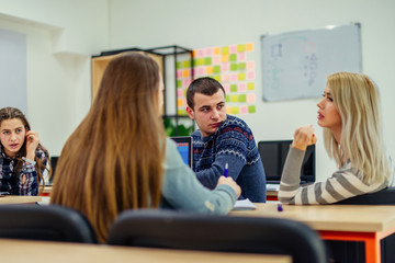 Fototapeta premium Students studying in school