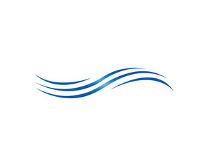 Water Wave Logo Template. vector Icon illustration