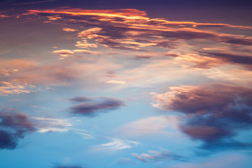 Naklejka na ściany i meble reflection of clouds in the sky