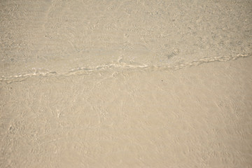 Fototapeta na wymiar Small waves lapped the beach