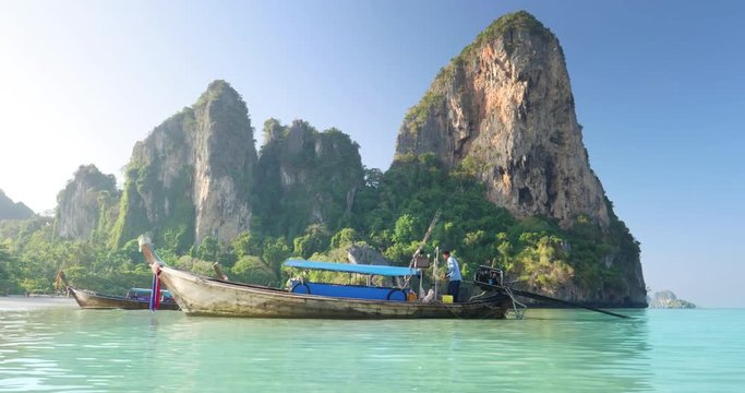 boat at ralay beach, Krabi, Thailand