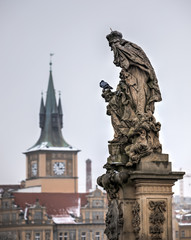 Fototapeta na wymiar A view of Charles Bridge Old Town Prague