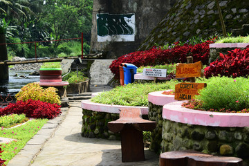  park a thousand love in the muntilan area, magelang, central java. This flower garden takes the theme of love and affection