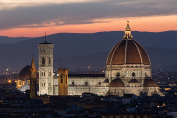 Fototapeta na wymiar Florence city scape with Santa Maria del Fiore