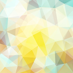 Abstract geometric style background. Pastel yellow, white, beige, gray colors. Vector illustration