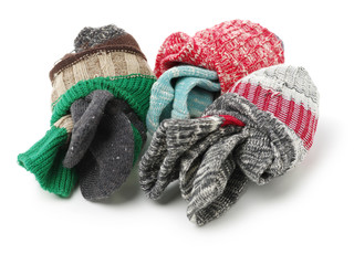 Socks on white background 