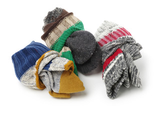 Socks on white background 