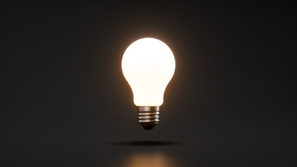 light bulb on black background - Powered by Adobe