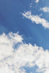 Blue sky background with white clouds