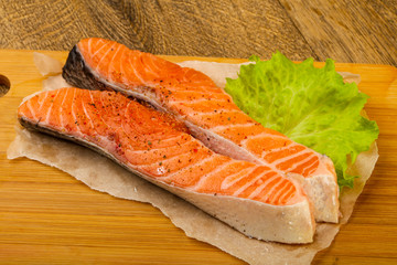 Raw salmon