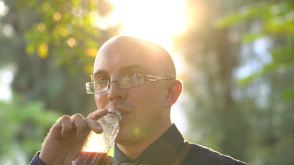 Young Confident High School Teacher Drinking Healthy Smoothie