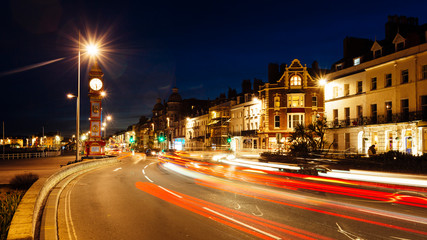 Fototapeta na wymiar Jubilee Clock Weymouth at night