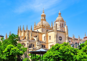 Segovia Cathedral dome and towers, Spain