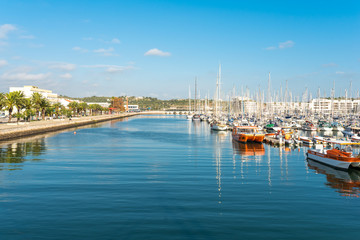 Fototapeta premium The Marina de Lagos has 460 berths and has become an important centre for long-distance cruisers