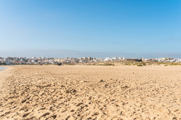 The five kilometer long beach Meia Praia in Lagos, Portugal