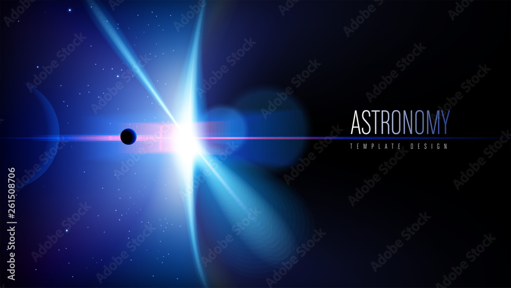 Poster the background template of astronomy theme in vector. it is suitable for being as a template, landin