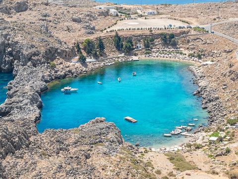 St Pauls Bay Near Lindos Acropolis